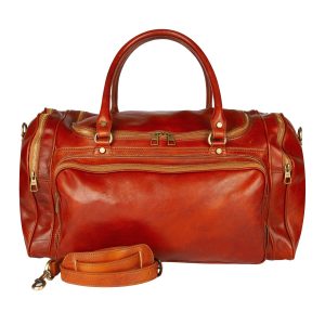 Olasz Bőr Utazótáska Barna