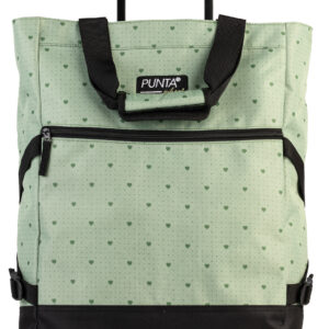 Punta mintás Bevásárlókocsi Világos zöld mintás