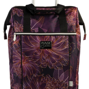 Punta Big Wheel Bevásárlókocsi Lila Virágos