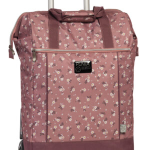 Punta Big Wheel Bevásárlókocsi Rózsaszín Virágos
