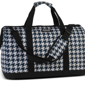 Punta utazótáska XL Fehér-kék tyúkláb mintás